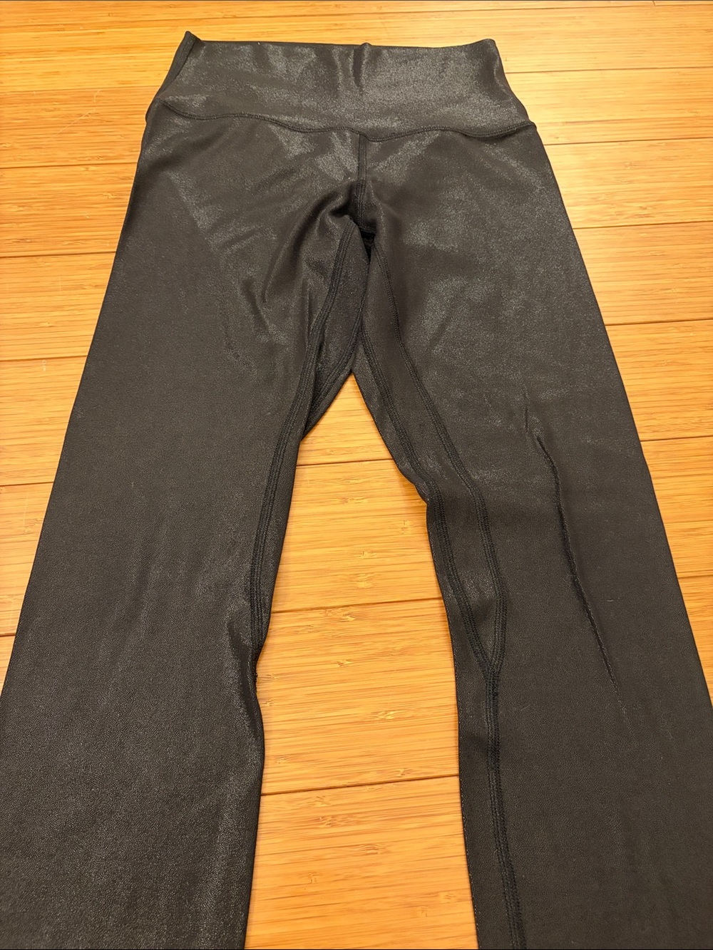 Lulu Lemon Black shimmer Active Leggings - Comfort Stretch